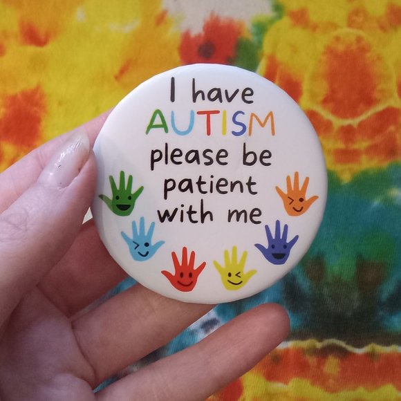 Autism Button Pin - Picture 3 of 3